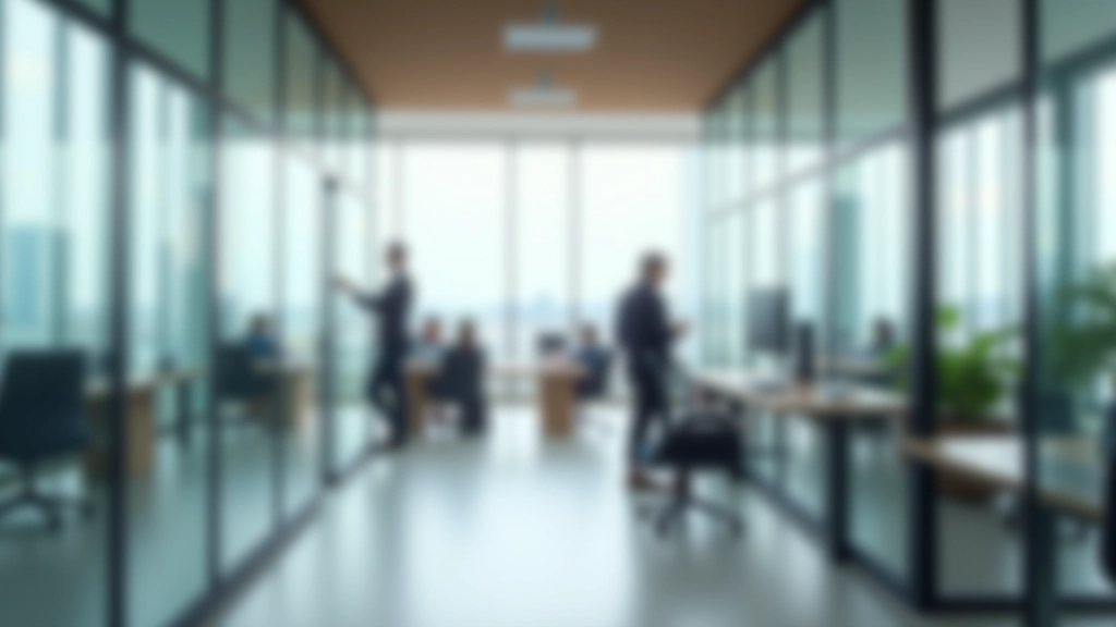 Diverse group of professionals collaborating at a modern workspace